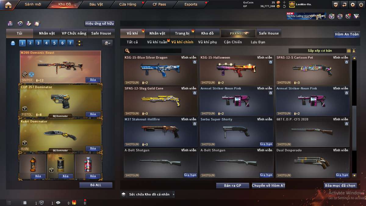 shop acc cf uy tin gia re